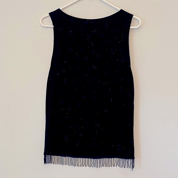 Vintage Ronni Nicole Sleeveless Fringe Blouse - Picture 2 of 7